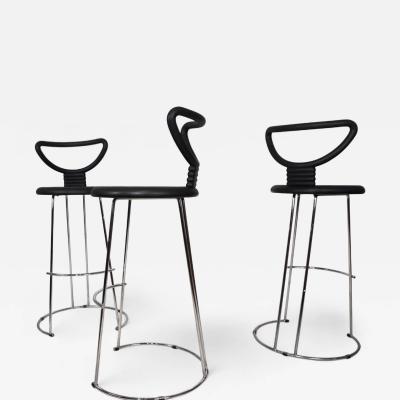  Fasem Fasem Italia 3 piece set of postmodern bar stools by Nobu Tanigawa 1990