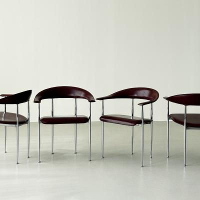  Fasem Gianfranco Gualtierotti and Giancarlo Vegni four chairs no P40 early 1980s