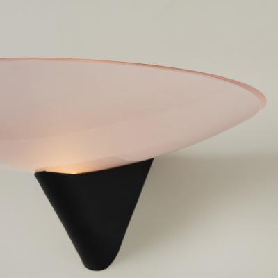  Federico de Majo Soft pink Italian Murano glass Teo wall lights signed by Federico De Majo