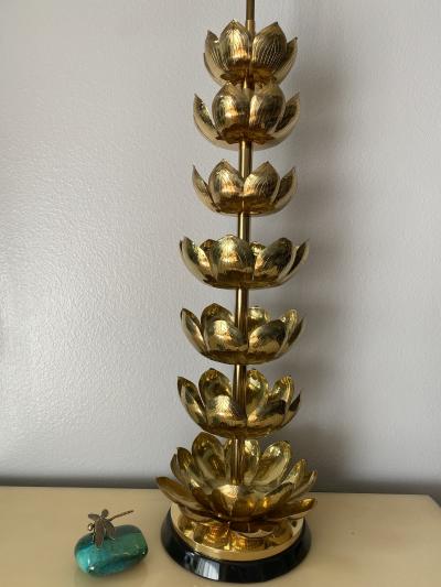  Feldman Lighting Co Brass Lotus Lamp