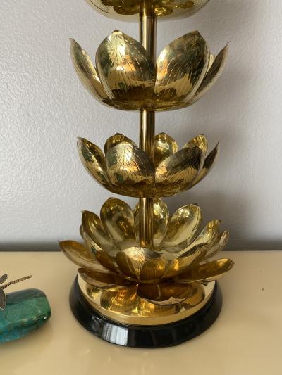  Feldman Lighting Co Brass Lotus Lamp