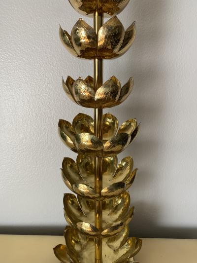  Feldman Lighting Co Brass Lotus Lamp
