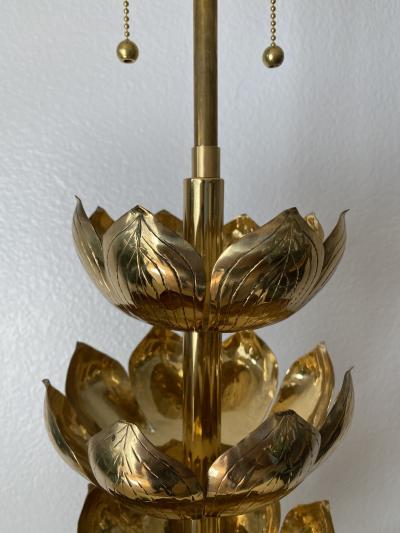  Feldman Lighting Co Brass Lotus Lamp