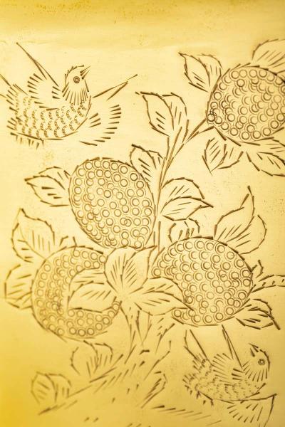  Feldman Lighting Co Feldman Chinoiserie Adjustable Brass Lotus Bouquet Sculpture circa 1970