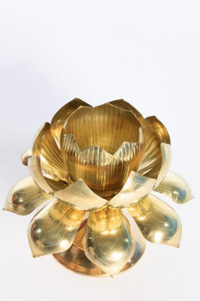  Feldman Lighting Co Large Centerpiece Lotus Candle Holders Pair Available