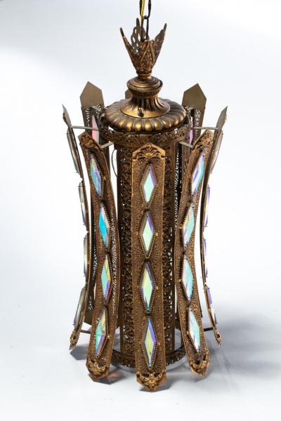  Feldman Lighting Co Large Pair of Moroccan Style Lantern Pendant Lights by Feldman Lighting c 1960