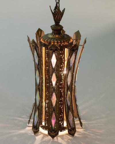  Feldman Lighting Co Large Pair of Moroccan Style Lantern Pendant Lights by Feldman Lighting c 1960