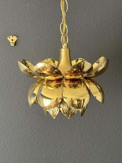  Feldman Lighting Co Small Brass Lotus Light Pendant