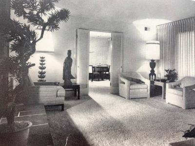  Feldman Lighting Co Tall Brass Feldman Lighting Lamp with Lotus Flower Layered Detail c 1955