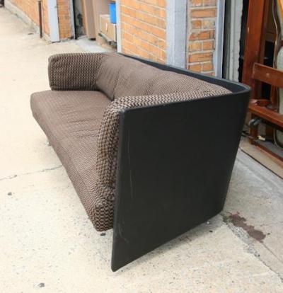  Felicerossi Felicerossi Tan and Dark Brown Asymmetrical Loveseat Settee