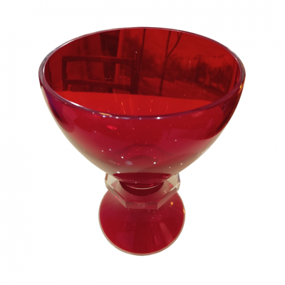  Fendi Fendi Red Hourglass Murano Glass Vase