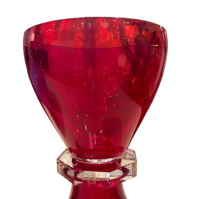  Fendi Fendi Red Hourglass Murano Glass Vase