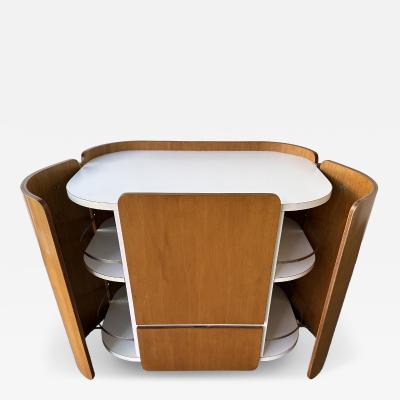  Fiarm Wood Dry Bar Cart by FIARM Italy 1960s
