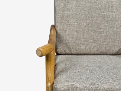  Ficks Reed Ficks Reed Lounge Chairs Bamboo Cane Beige Tweed USA 1950s