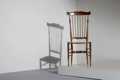  Figli Di Sanguineti Sanguineti set of 8 high back Coloniale dining chairs Chiavari Italy 1960s