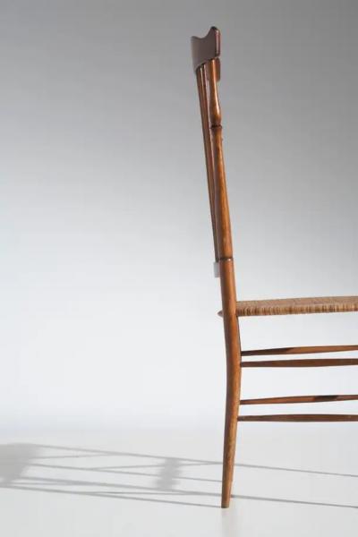  Figli Di Sanguineti Sanguineti set of 8 high back Coloniale dining chairs Chiavari Italy 1960s