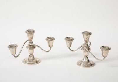  Fisher Silversmiths Inc Fisher Art Deco Sterling Candelabras