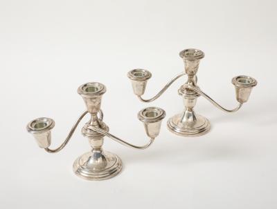  Fisher Silversmiths Inc Fisher Art Deco Sterling Candelabras