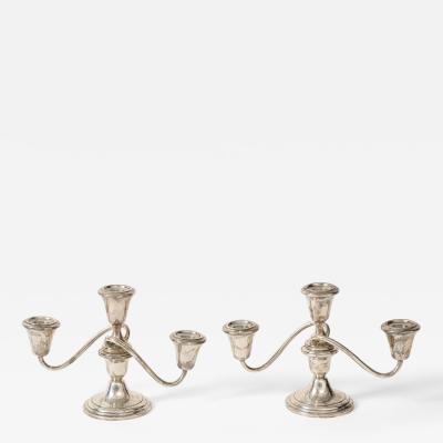  Fisher Silversmiths Inc Fisher Art Deco Sterling Candelabras