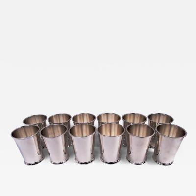  Fisher Silversmiths Inc Set of 12 Fisher Tall Sterling Silver Mint Julep Cups