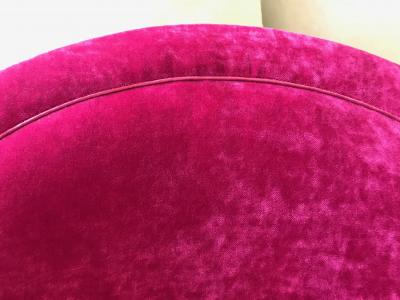  Flavor Custom Design Pair of Flavor Custom Design Swivel Lounge Chairs in Mohair