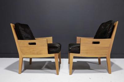 Flexform Flexform Betty Chair with Soild Wood Frame and Hair on Hide Cushions
