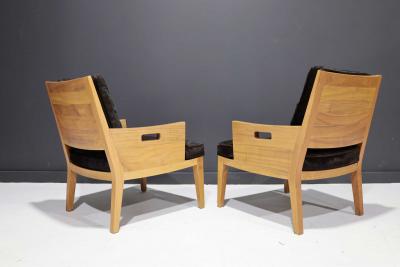  Flexform Flexform Betty Chair with Soild Wood Frame and Hair on Hide Cushions