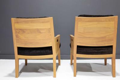  Flexform Flexform Betty Chair with Soild Wood Frame and Hair on Hide Cushions