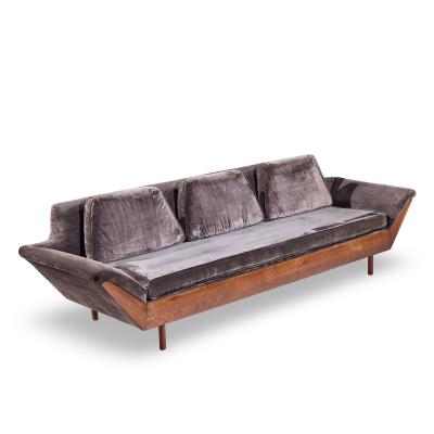  Flexsteel Flexsteel Mid Century Walnut Thunderbird Sofa