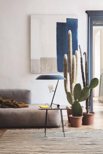  Flos Gino Sarfatti Model 548 Table Lamp in Gray Polished Brass