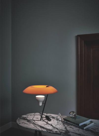  Flos Gino Sarfatti Model 548 Table Lamp in Gray Polished Brass