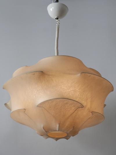  Flos XL Mid Century Modern Cocoon Pendant Lamp or Hanging Light by Flos Italy 1960s