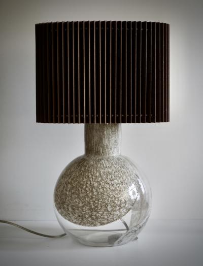  Flygfors Glass A table lamp by Victor Berndt for Flygfors
