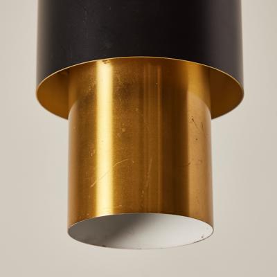  Fog M rup 1950s Jo Hammerborg Saturn Brass Black Pendant for Fog M rup