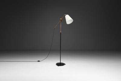  Fog M rup Brass Adjustable Floor Lamp by Fog M rup Attr Denmark ca 1940s