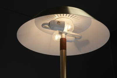  Fog M rup Brass and Teak President Table Lamp by Jo Hammerborg 1960s