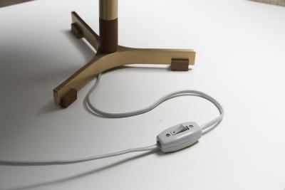  Fog M rup Brass and Teak President Table Lamp by Jo Hammerborg 1960s