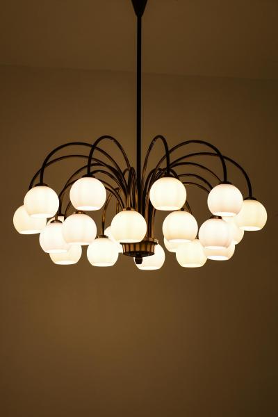  Fog M rup Ceiling Lamp in Brass by Fog M rup 1940s