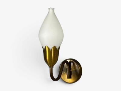  Fog M rup Fog M rup Eight Wall Lights Brass Glass Denmark 1950s