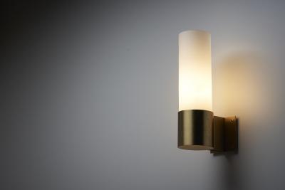  Fog M rup Pair of Brass and Glass Wall Sconces by J rgen Bo 1960