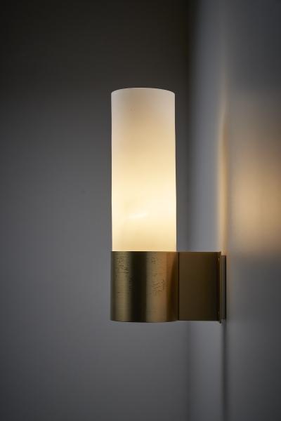  Fog M rup Pair of Brass and Glass Wall Sconces by J rgen Bo 1960