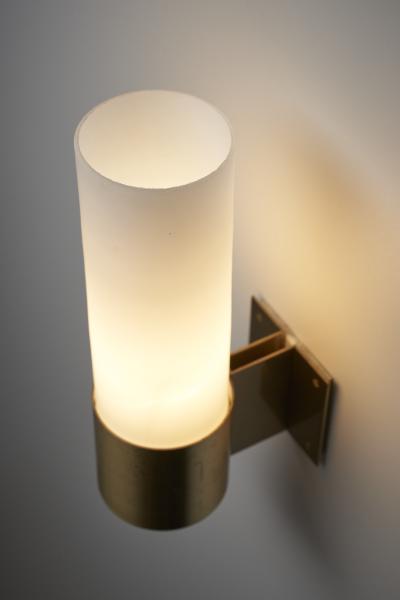  Fog M rup Pair of Brass and Glass Wall Sconces by J rgen Bo 1960