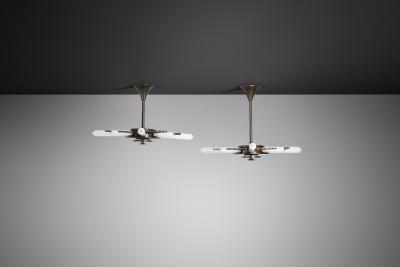  Fog M rup Pair of Model E8655 Hanging Lamps by Fog M rup Denmark ca 1940s