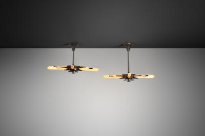 Fog M rup Pair of Model E8655 Hanging Lamps by Fog M rup Denmark ca 1940s