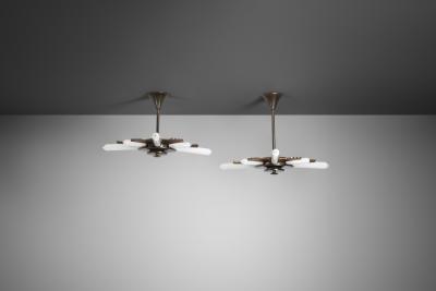  Fog M rup Pair of Model E8655 Hanging Lamps by Fog M rup Denmark ca 1940s