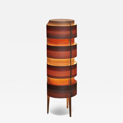  Fog M rup Pine Veneer Fini Floor Lamp by Ib Fabiansen 1960s