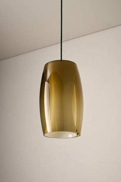  Fog M rup Radius Amber Glass Pendant Lamp 1960s