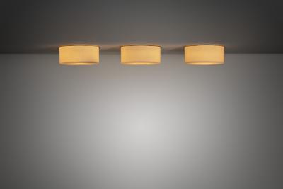  Fog M rup Set of Three Opal Glass Ceiling Lights by Fog M rup Denmark 1970s