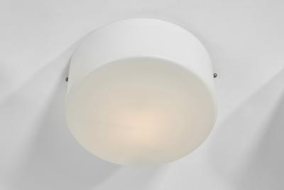  Fog M rup Set of Three Opal Glass Ceiling Lights by Fog M rup Denmark 1970s