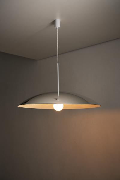  Fog M rup XL Chrome Dome Pendant Light 1970s